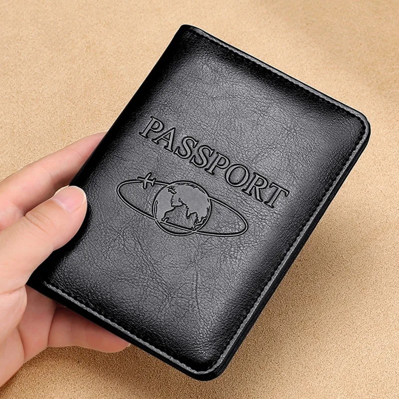 Travel Accessories Passport Holder - Funda de pasaporte de cuero genuino