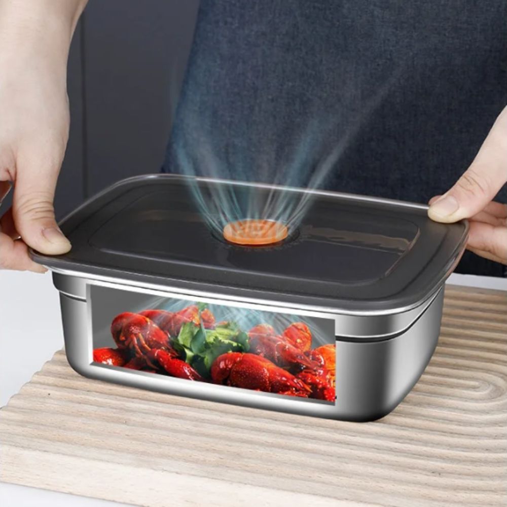 Travel Kitchen Accessories - Caja de Conservación Portátil de Acero