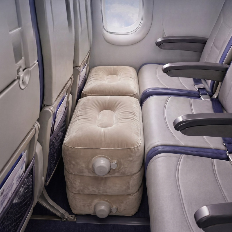 Travel Accessories For Long Haul Flights - Reposapiés Inflable para Vuelos de Larga