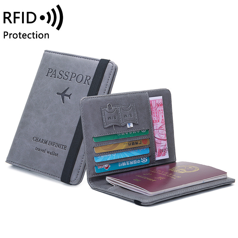 Travel Accessories Passport Holder - Porta pasaporte unisex de cuero PU: