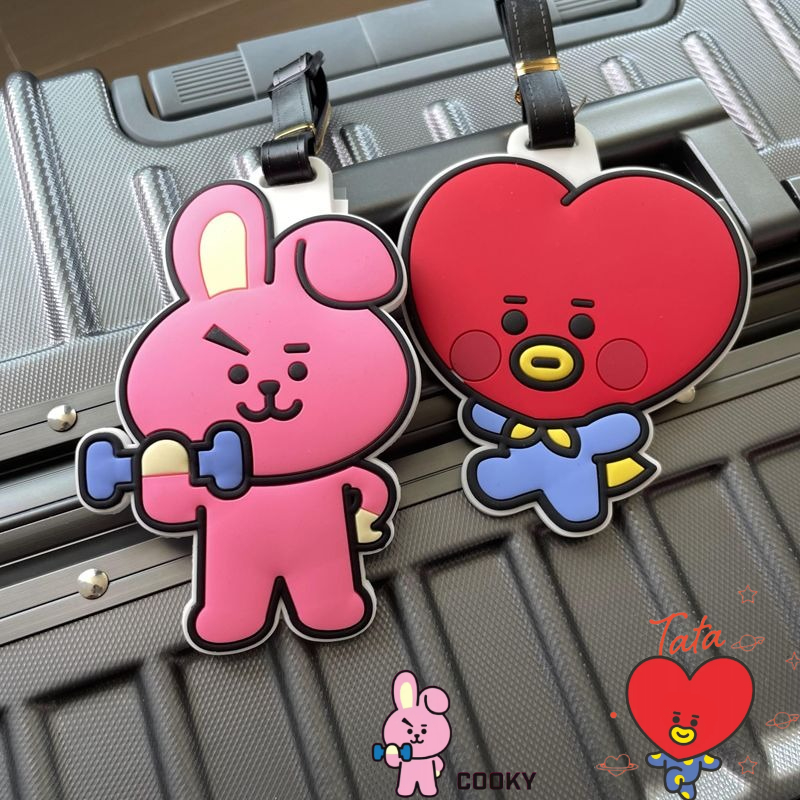 Travel Accessories Gift Set - Llavero de dibujos animados BT21, lindo