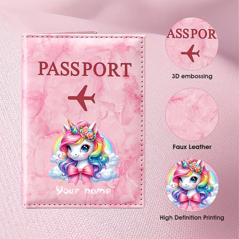 Travel Accessories Passport Holder - Porta Pasaportes Personalizado con Nombre, con