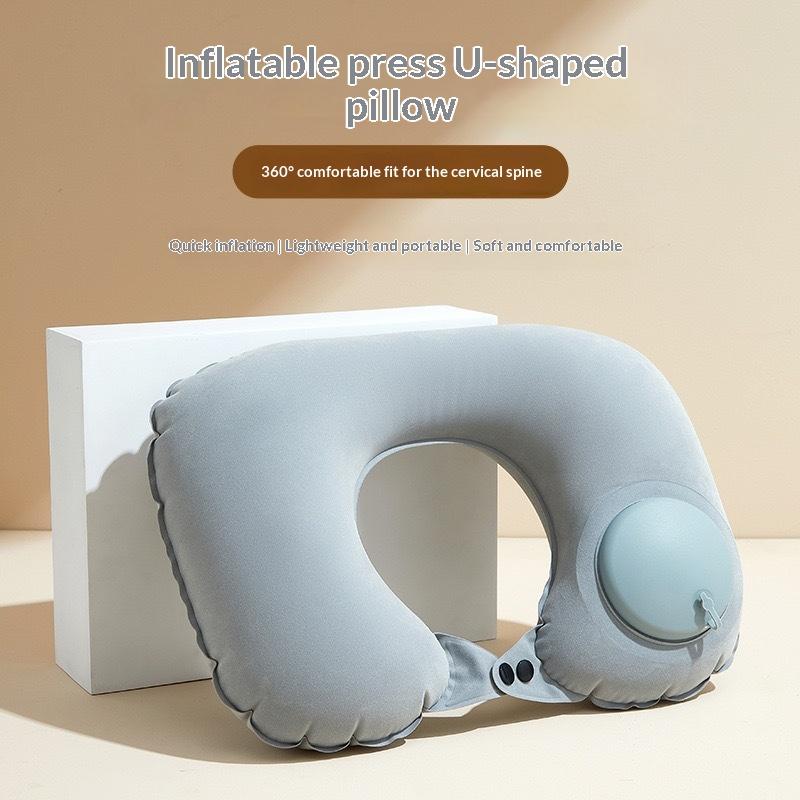 Travel Accessories Pillow - Almohada de Viaje Inflable Portátil, Plegable