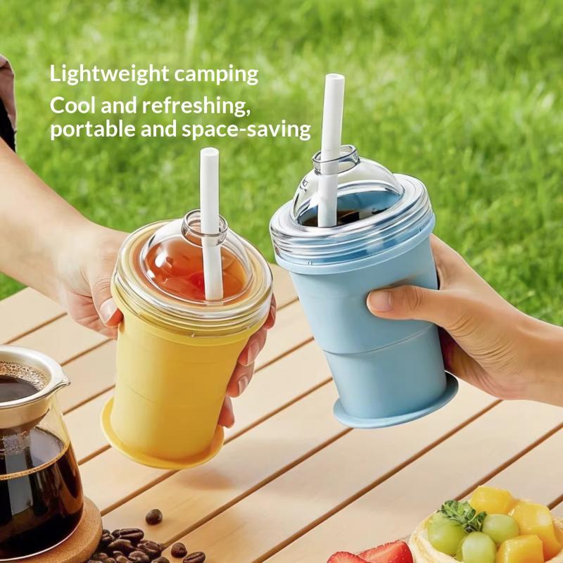 Travel Kitchen Accessories - Taza de viaje plegable de silicona