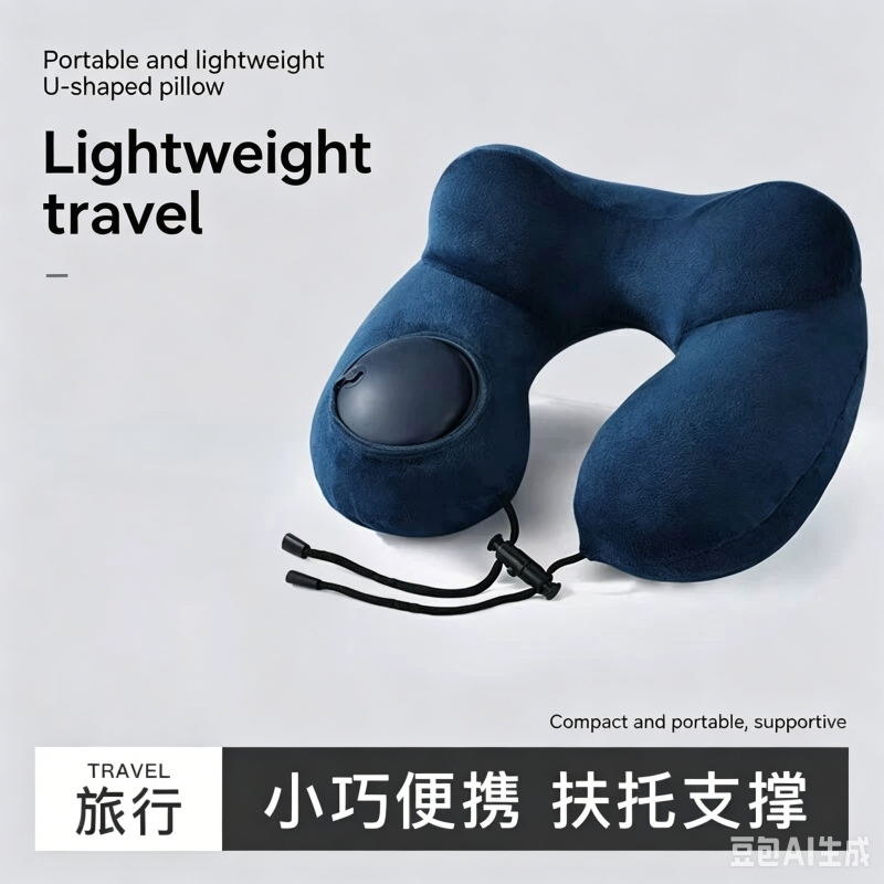 Travel Accessories Pillow - Almohada de Viaje Portátil, Desmontable, Lavable