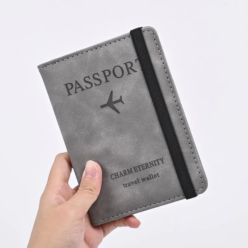 Travel Accessories Passport Holder - Cartera de cuero PU para hombre,
